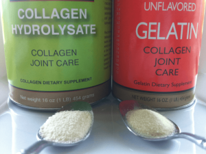 Collagen hydrolysate and gelatin