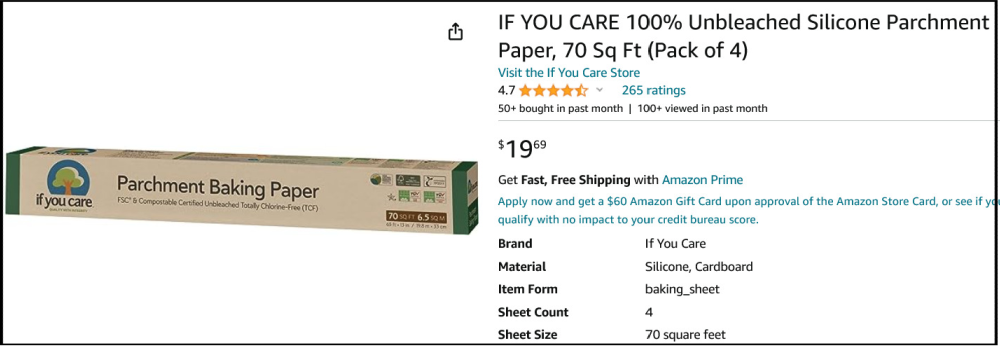 silicone coated unbleached parchment paper