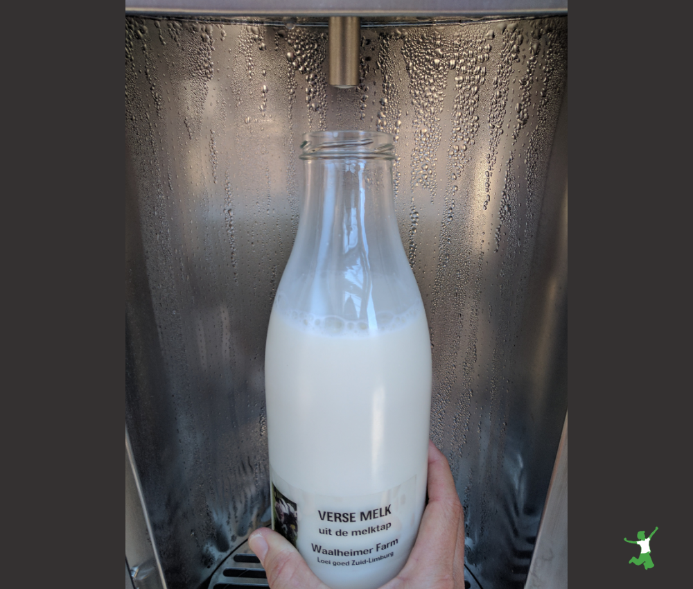 raw milk vending machine in Valkenburg, Netherlands