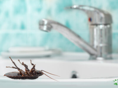 dead roach on kitchen sink