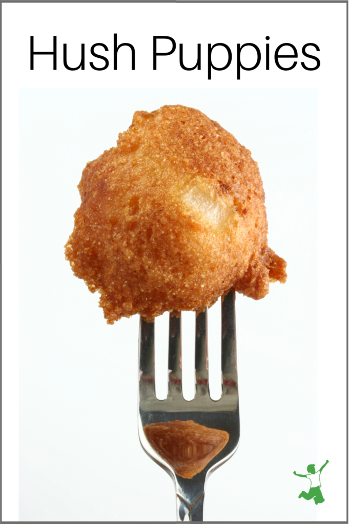 healthy hush puppy on a fork