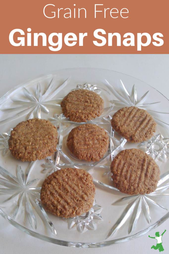 healthy grain-free ginger snaps on glass plate