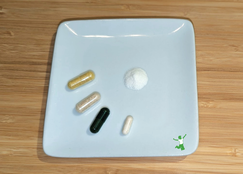 different types of the best probiotics on white plate