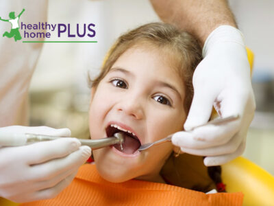 little girl having dental work without with graphene-free anesthesia