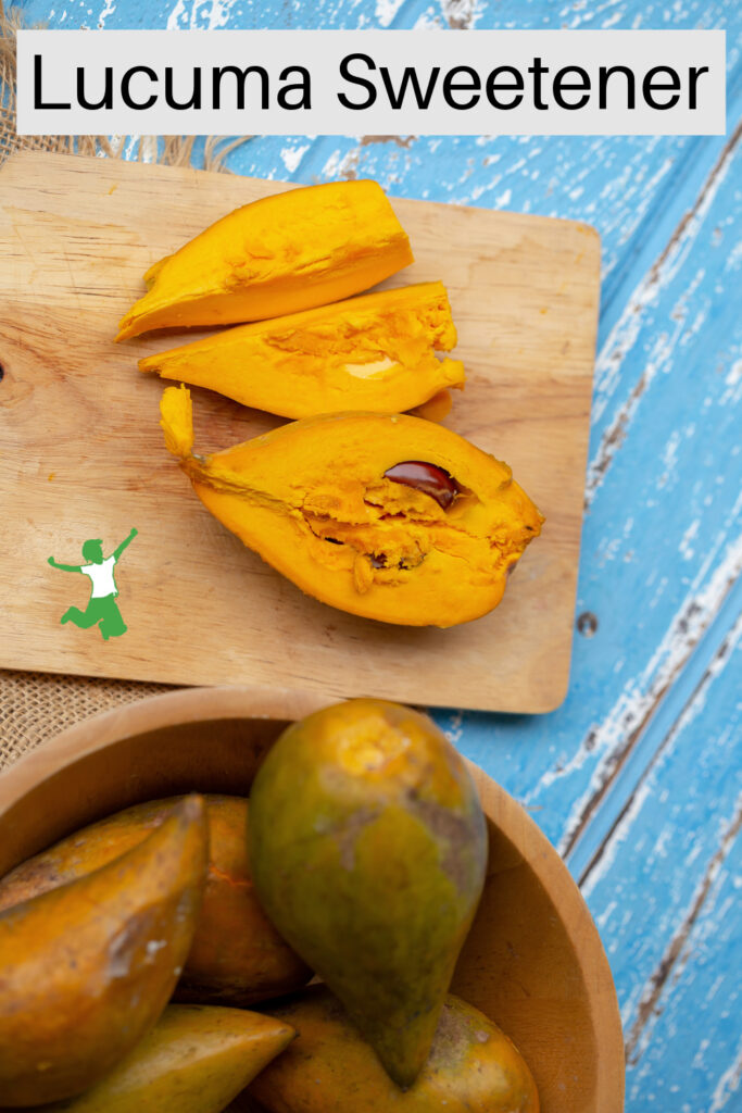 lucuma alternative sweetener fruits sliced on cutting board