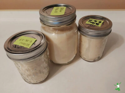 home rendered beef tallow in glass jars