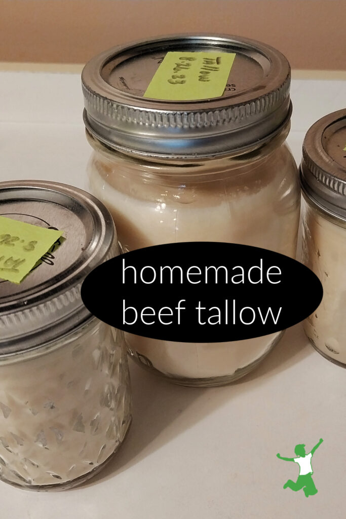 homemade tallow in mason jars