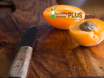 soaked bitter apricot seed on cutting board